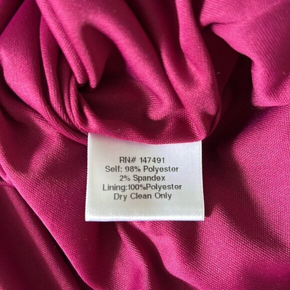 Katie May Edgy One Shoulder Dress Fuchsia Pink Size Large - Picture 10 of 13